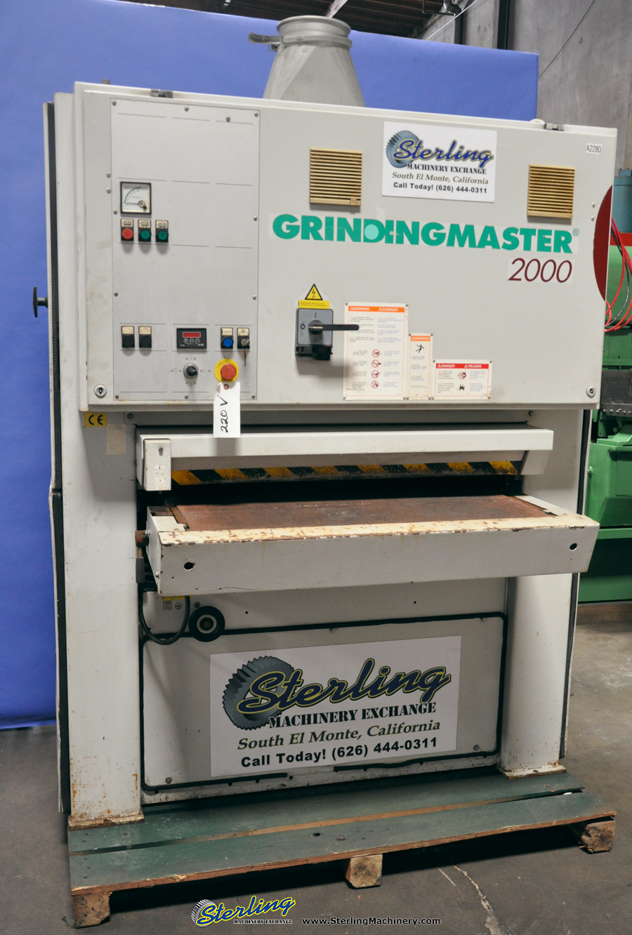 Used Grinding Master Wide Belt Sanding Machine Sterling Machinery