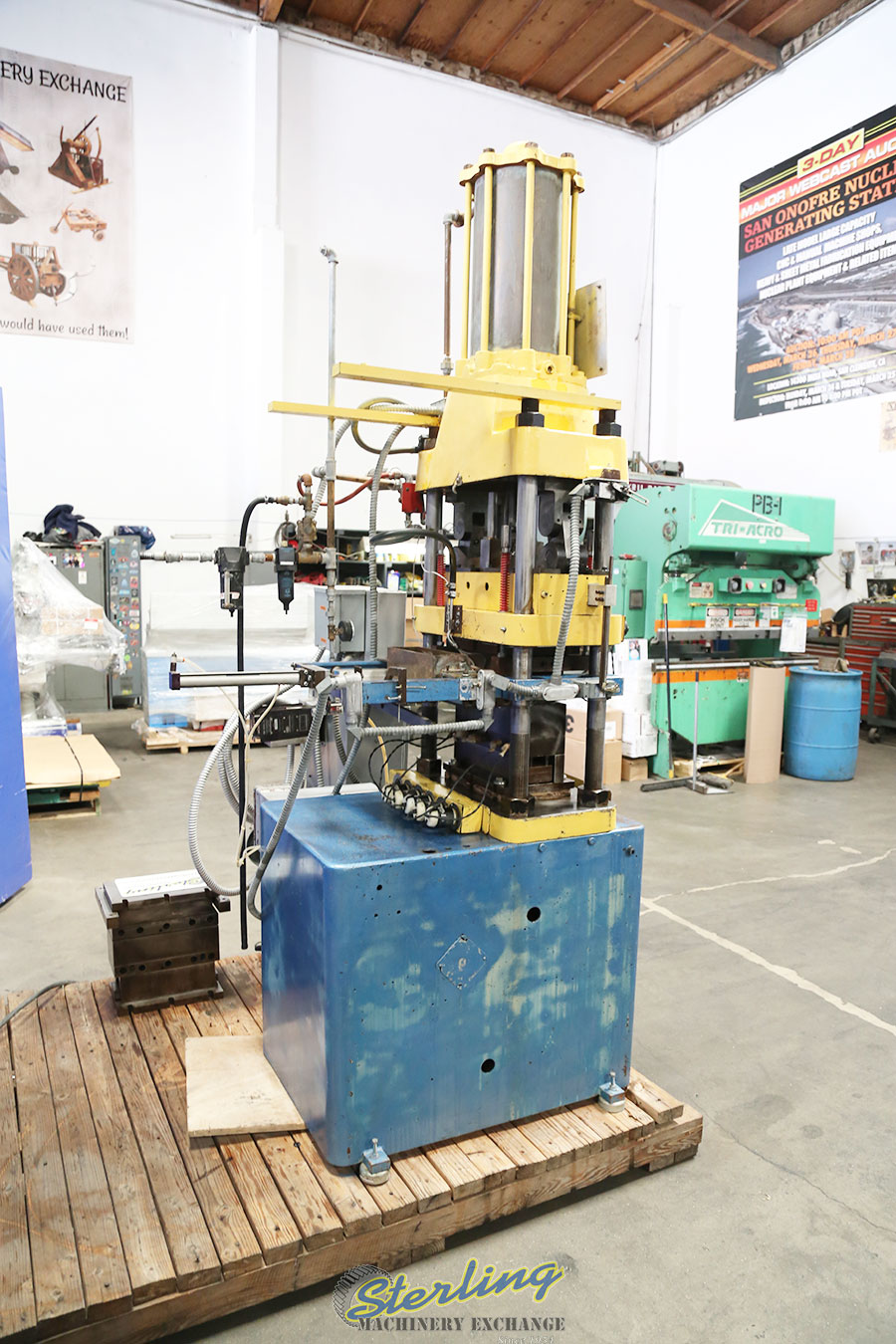 Used Custom 4 Post Heated Laminating Press Laminating, Heated Platen