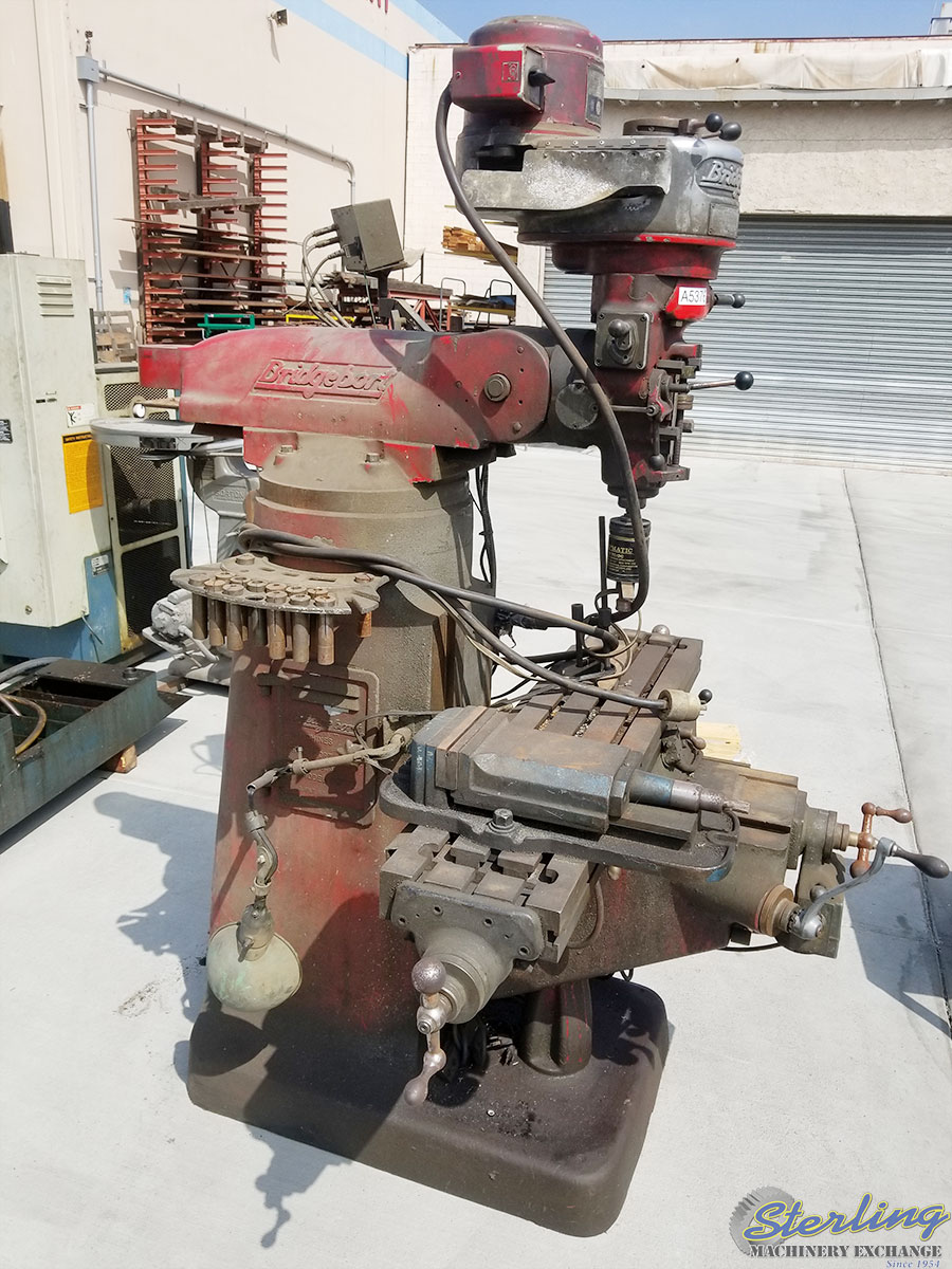 For Sale 9" x 42" Used Bridgeport Step Pulley Vertical Milling , Mdl