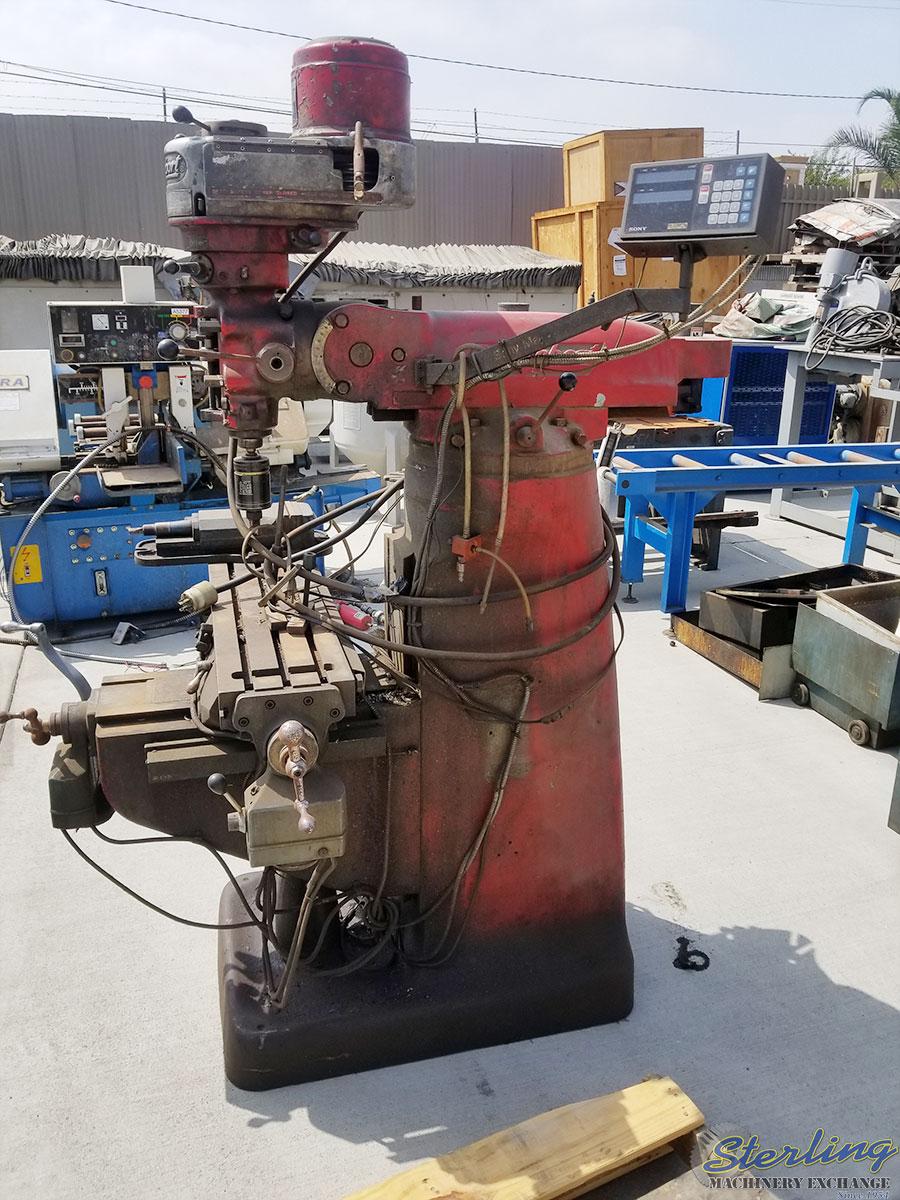 For Sale 9" x 42" Used Bridgeport Step Pulley Vertical Milling , Mdl