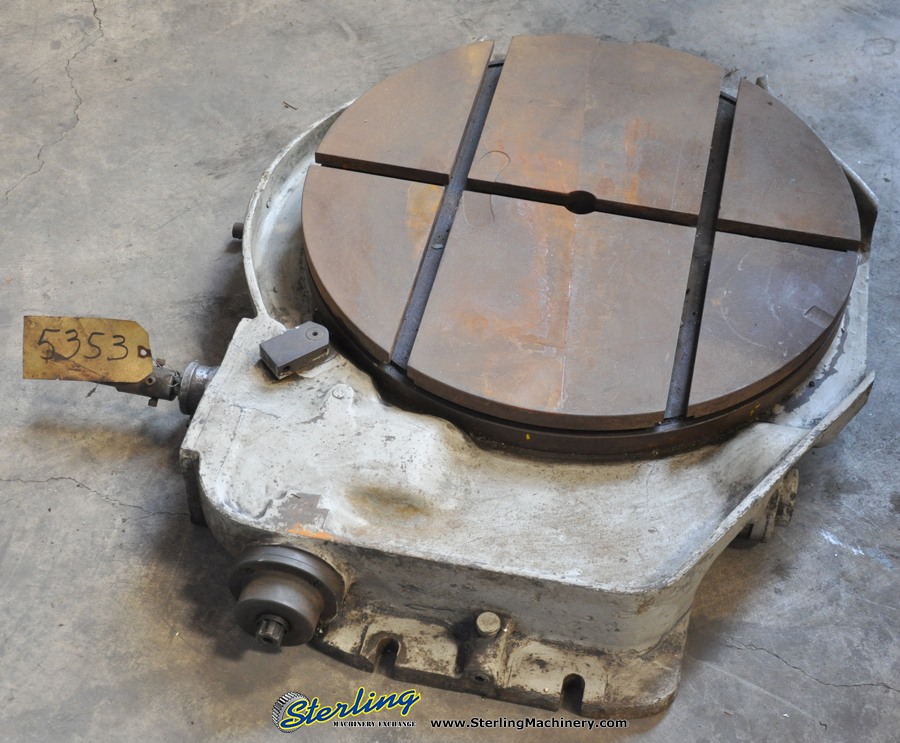 For Sale 24" Used Kearney & Trecker Horizontal Rotary Table, Mdl