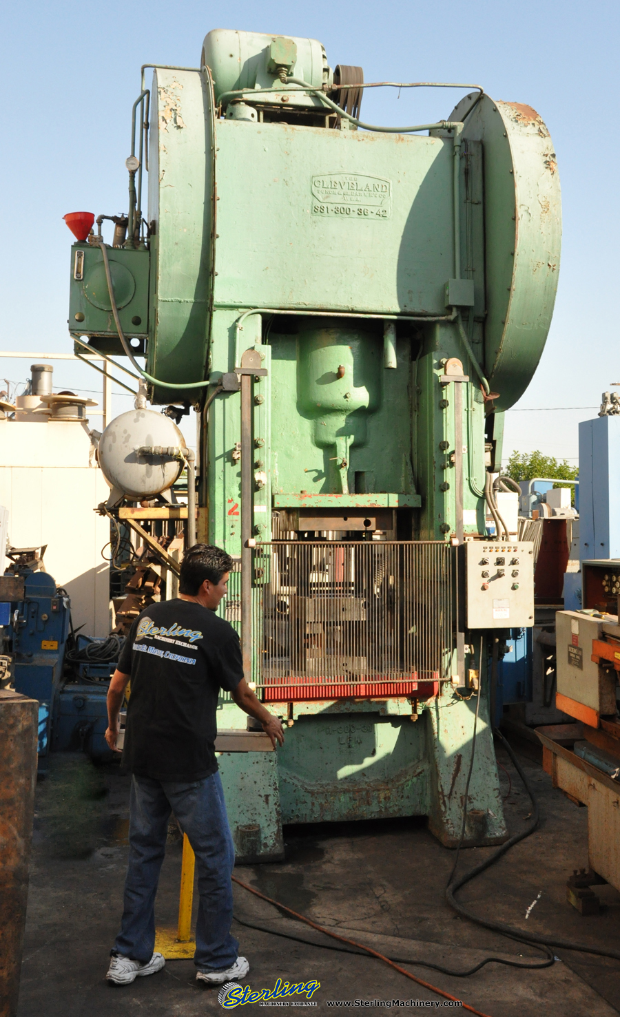 For Sale 300 Ton x 14" Used Cleveland Straight Side Mechanical Press