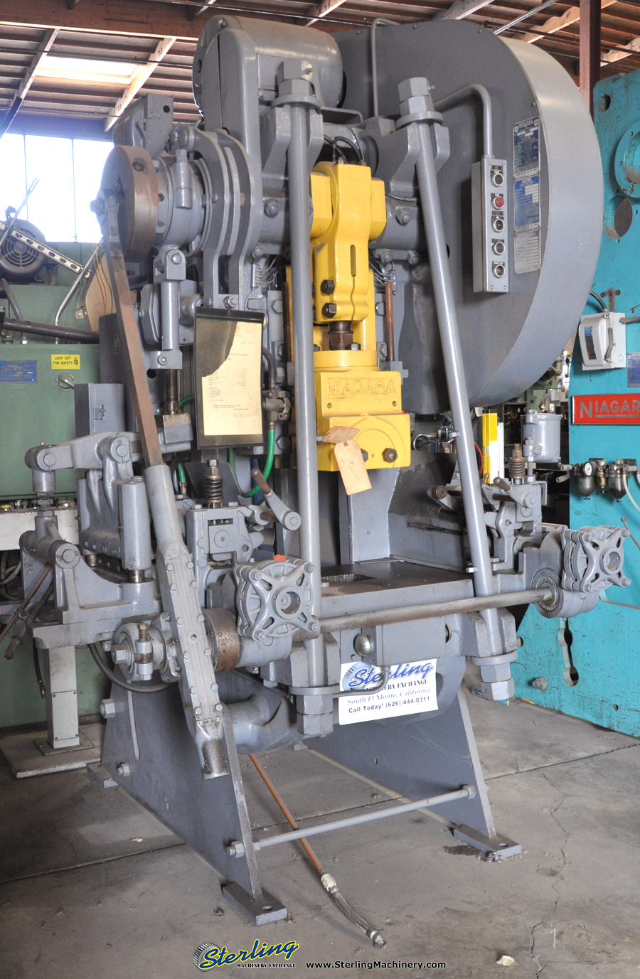 For Sale 45 Ton x 3" Used Niagara O.B.I. Flywheel Press, Mdl. AF3 1/2