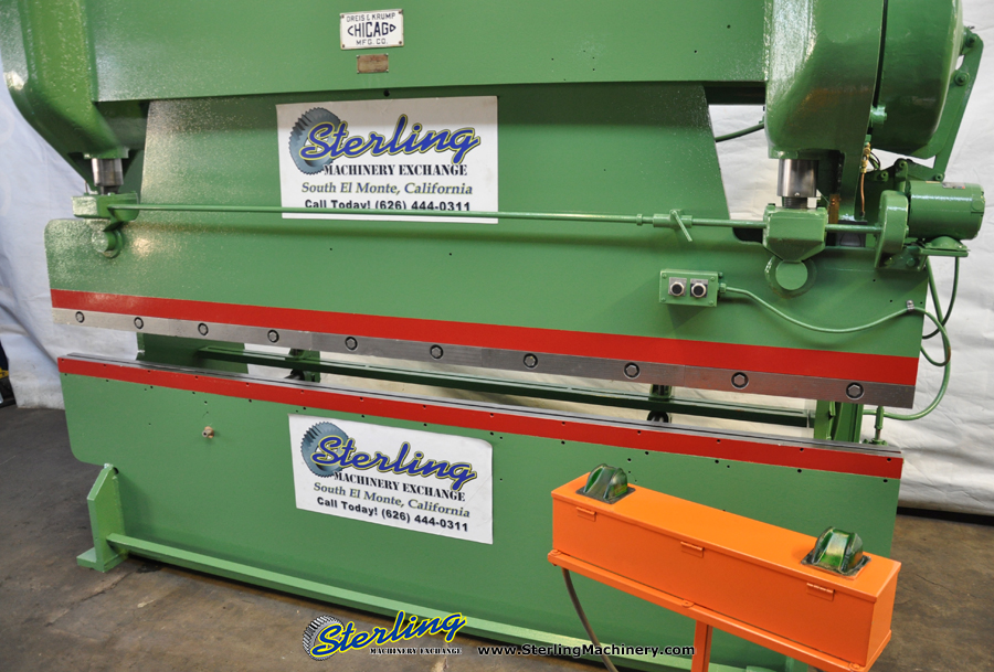 For Sale 75 Ton x 10' Used Chicago Press Brake, Mdl. 8L10, Air Trip