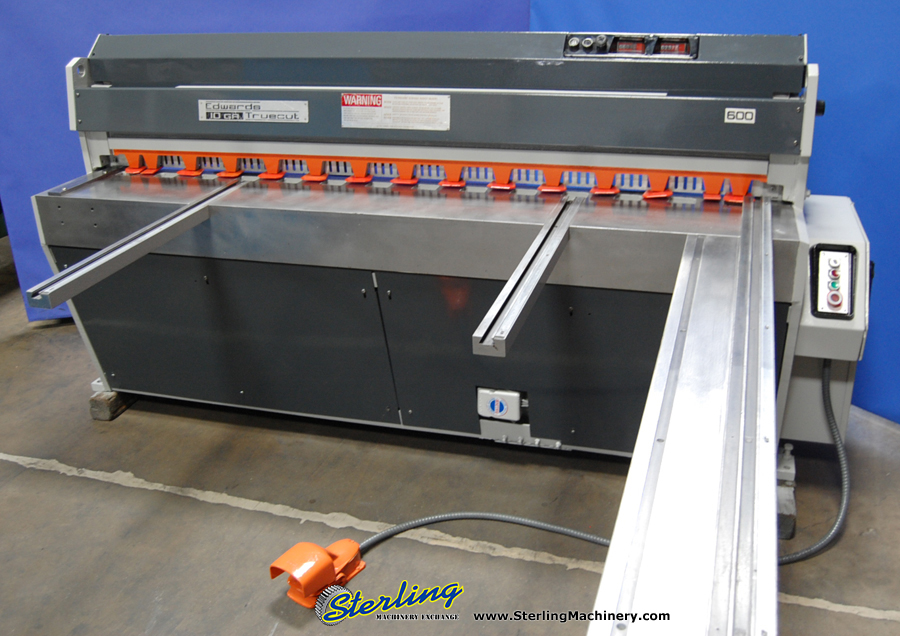 For Sale 10 Ga. x 6' Used Edwards Hydraulic Power Shear, Mdl. 3 25/