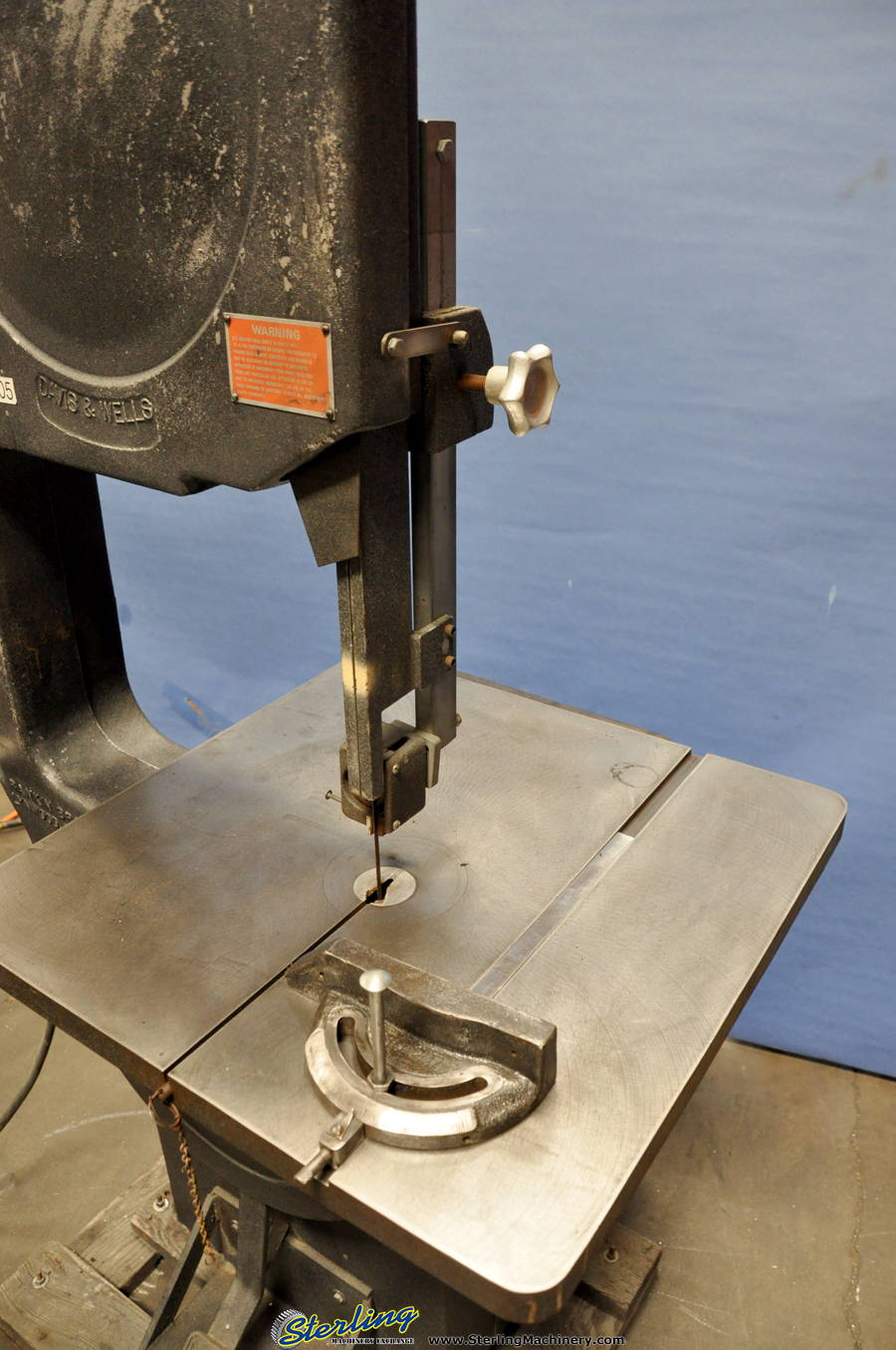For Sale: 19.5" Used Davis & Wells Vertical Band Saw (Wood), Mdl. DB20
