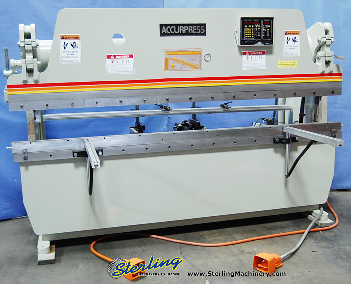 For Sale 60 Ton x 10' Accurpress CNC Hydraulic Press Brake, Mdl. 76010