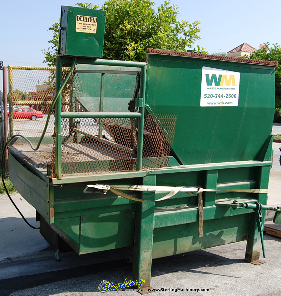For Sale 58" x 42" Used Marathon Hydraulic Trash Compactor, Mdl. TC 2