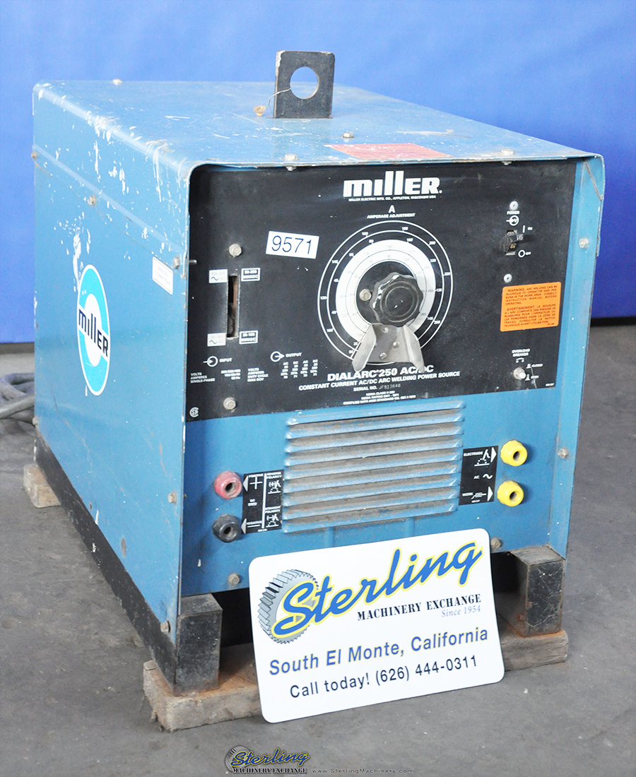 For Sale 250 Amp Used Miller Arc Welder, Mdl. Dialarc 250, Note This
