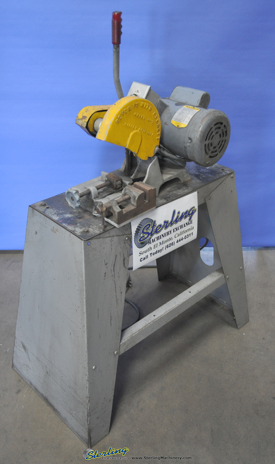 For Sale 8" Used Everett Abrasive Cut Off Saw, Mdl. 8 7, Manual Vise