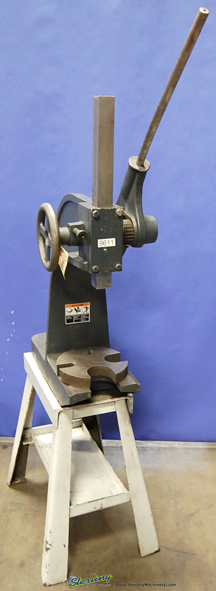 For Sale 5 Ton Used Dake Ratchet Arbor Press, Mdl. 3A1P,Stand 9611
