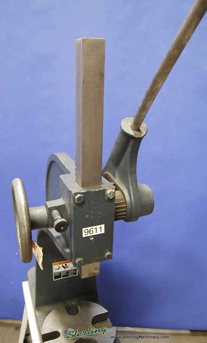 For Sale 5 Ton Used Dake Ratchet Arbor Press, Mdl. 3A1P,Stand 9611