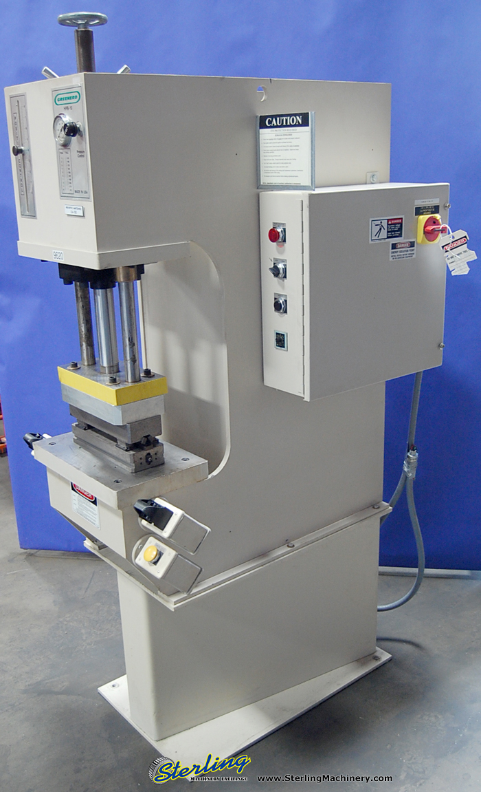 For Sale 10 Ton x 8" Greenerd Hydraulic Press, Mdl. HPB10, Infrared