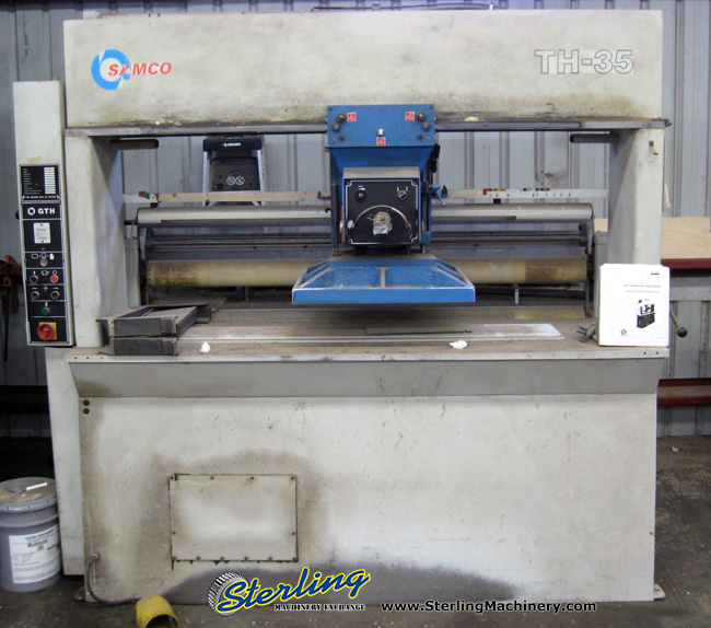 Used-Samco-Used Samco Hydraulic Traveling Head Clicker Press-TH-35- 2006-9625-01