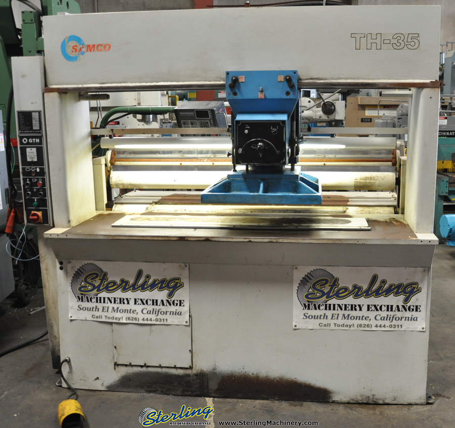 Used-Samco-Used Samco Hydraulic Traveling Head Clicker Press-TH-35- 2006-9625-03