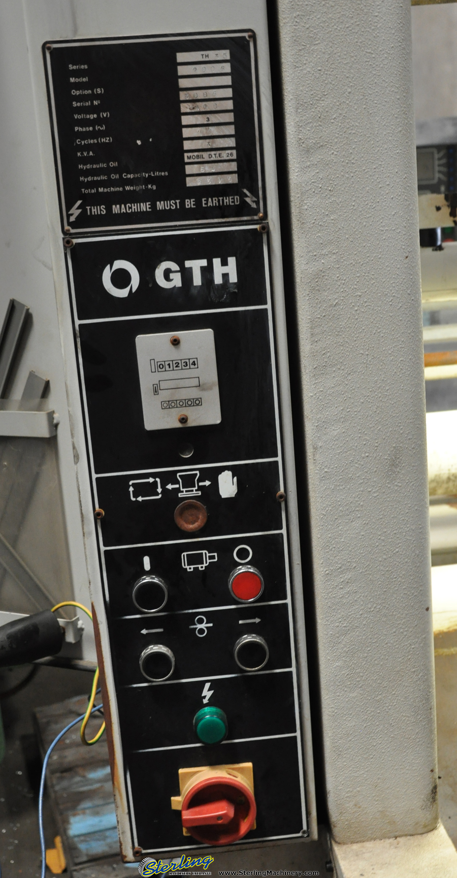 Used-Samco-Used Samco Hydraulic Traveling Head Clicker Press-TH-35- 2006-9625-06