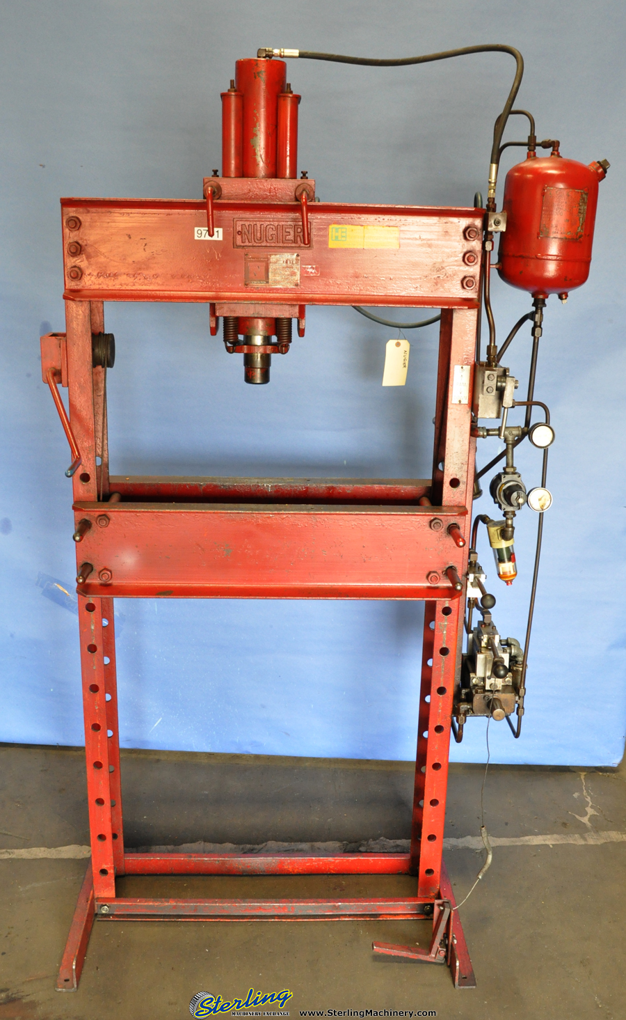 Used Nugier Air Operated H Frame Press Hydraulic Presses Sterling