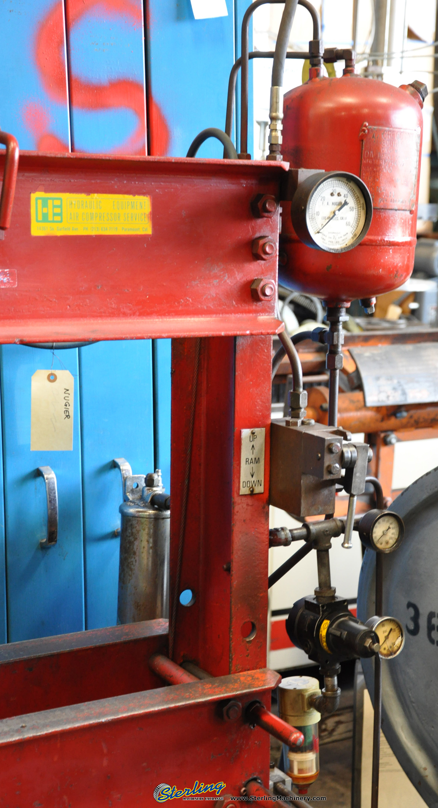 Used Nugier Air Operated H Frame Press Hydraulic Presses Sterling