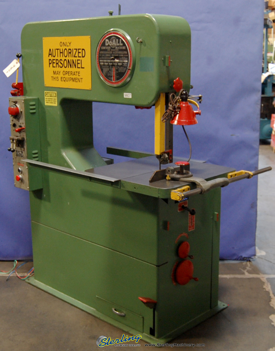 Used DoAll Vertical Bandsaw Vertical Bandsaw Saws Sterling Machinery