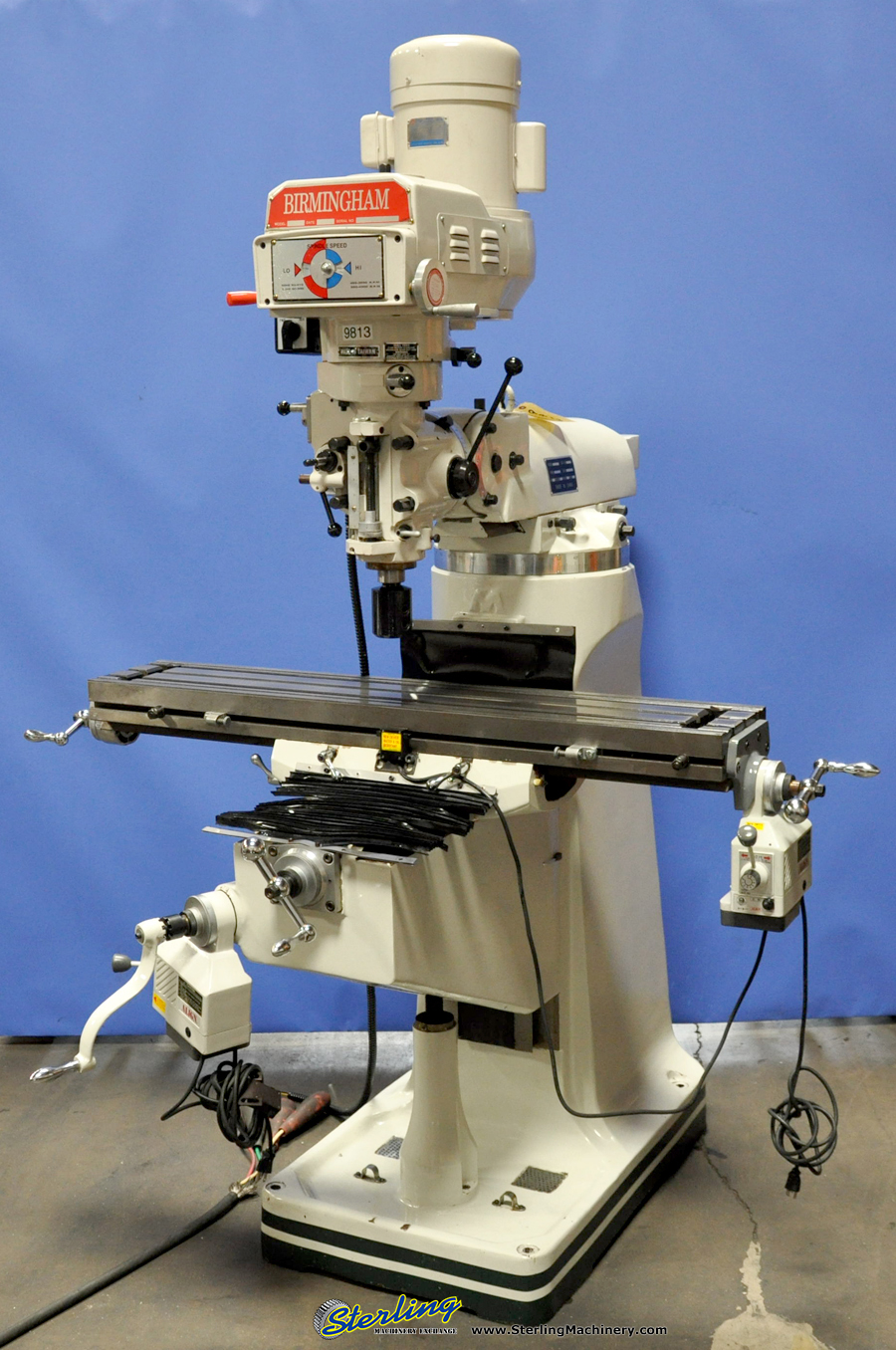 For Sale 9" x 49" Used Birmingham Vertical Mill, Mdl. B1 1/2 VS, Align
