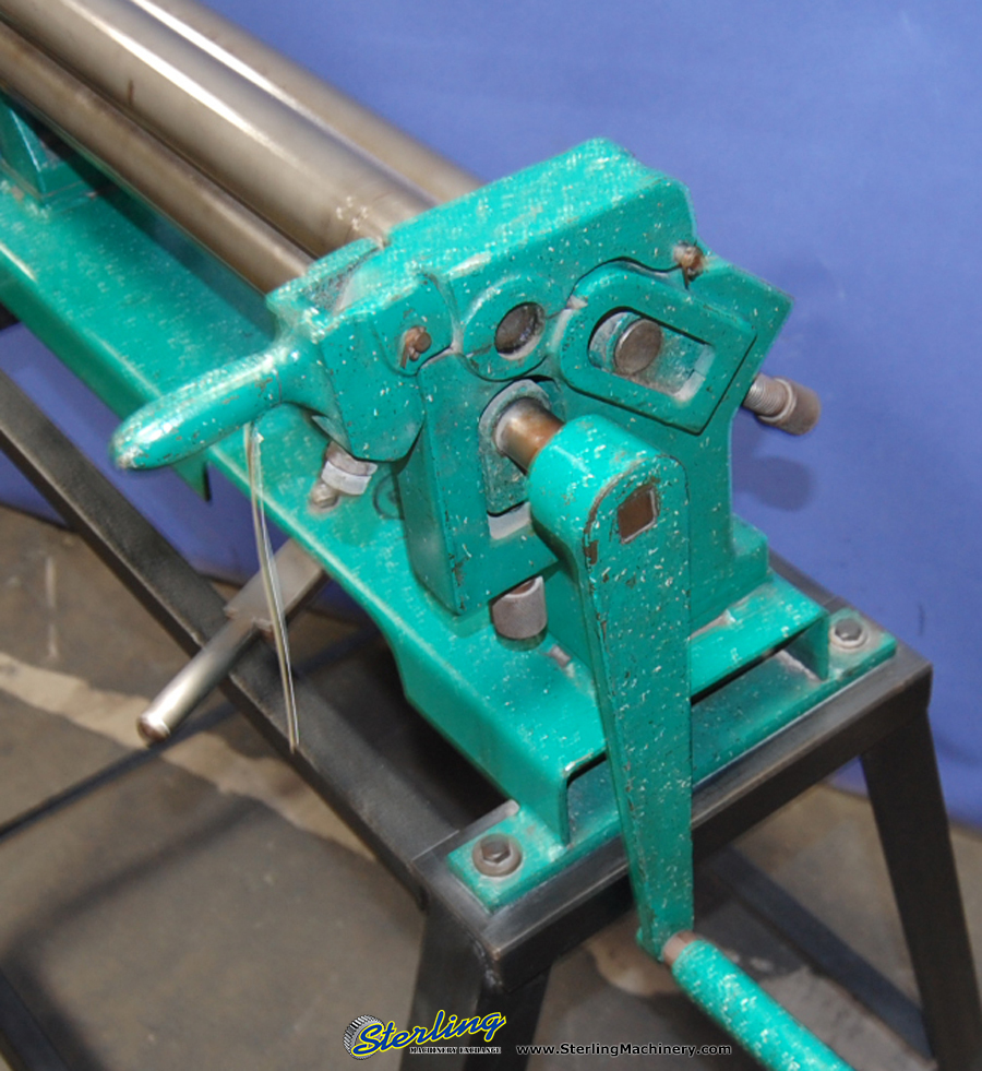 For Sale 20 Ga. x 2' Used Tennsmith Hand Slip Roll, Mdl. SR 24, Stand