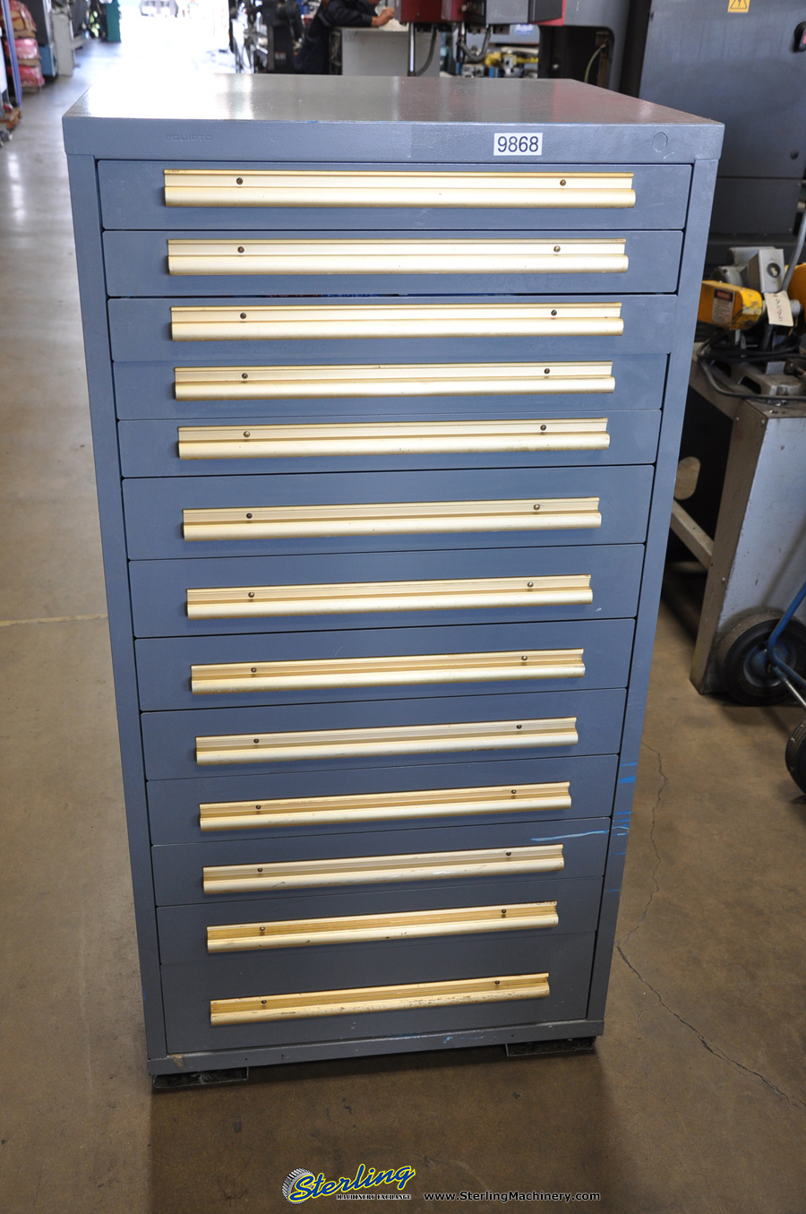 For Sale Used Equipto Five Drawers 25" x 25" x 2", Seven Drawers 25" x 25" x 3", One
