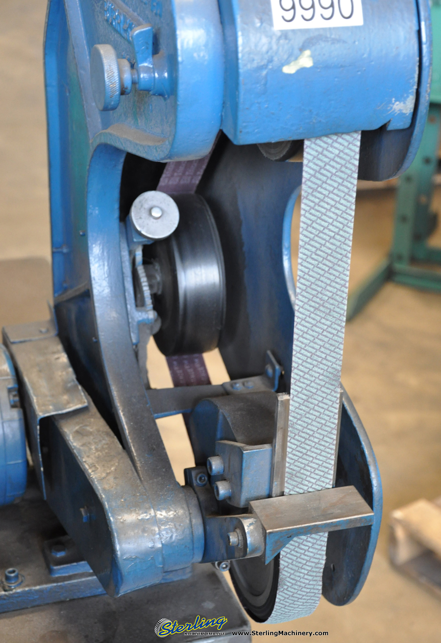 For Sale 1 1/2" Used Burr King Belt Sander, Mdl. 760, Stand, Single