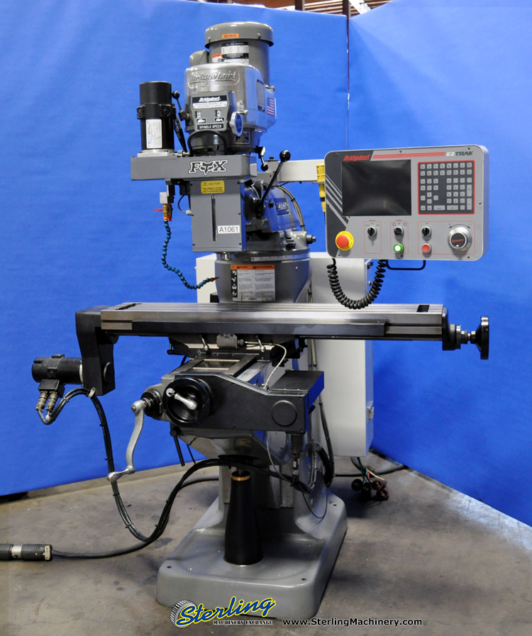 For Sale 9" x 48" Used Bridgeport EZ Trak CNC Vertical Mill, Mdl