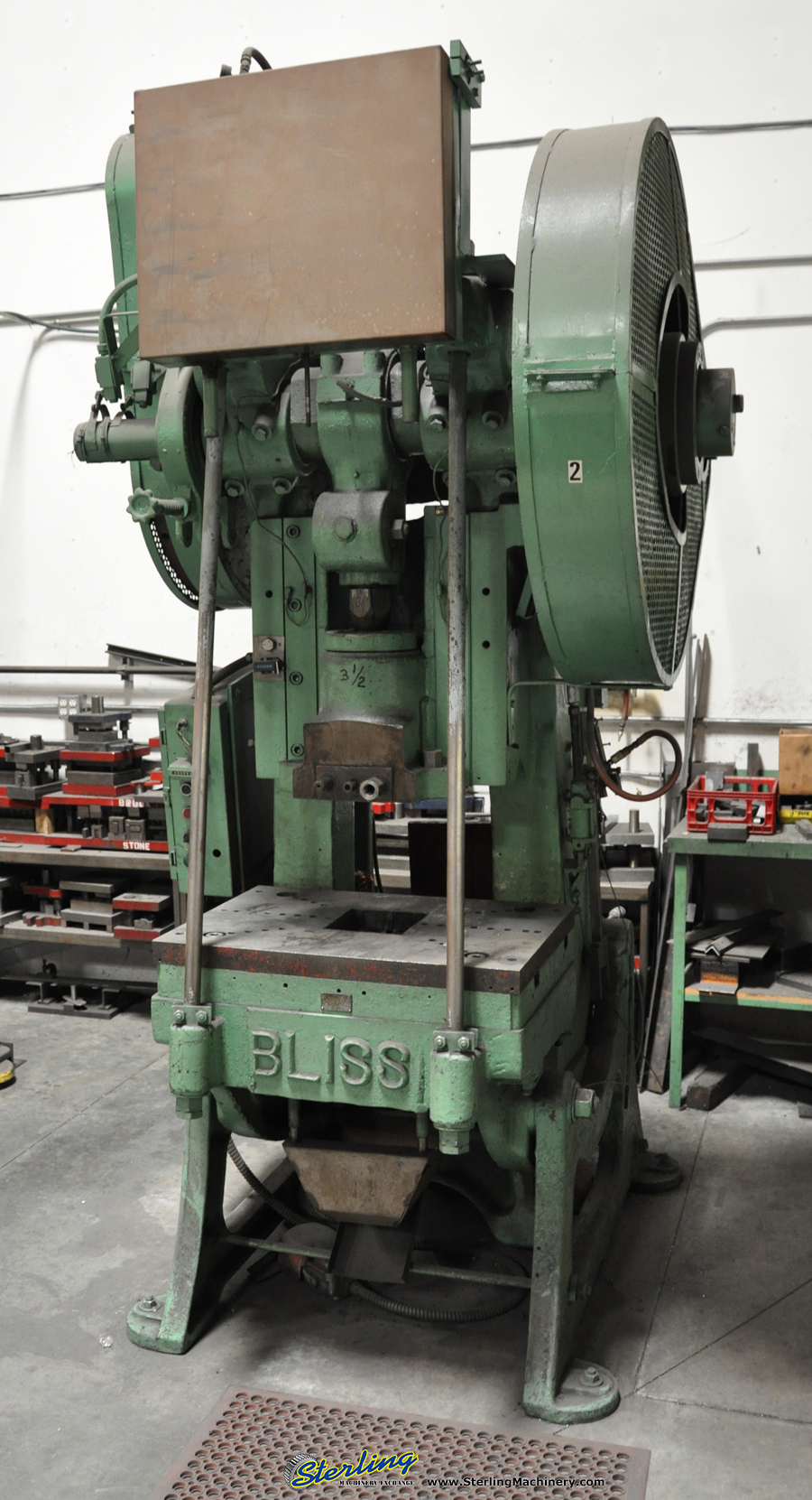 Used Bliss OBI Punch Press O.B.I. Flywheel Type Single Crank