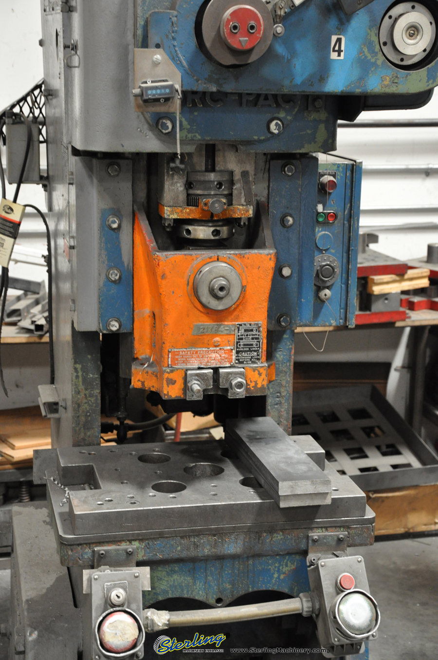 For Sale 32 Ton x 3" Used USI OBI Punch Press, Mdl. 32T, Mechanical