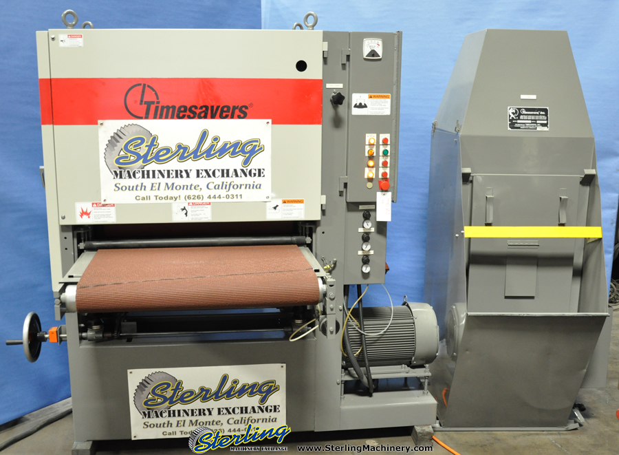 For Sale 37" Used Timesaver Belt Grinder, Mdl. 137 1HPMES, Wet Dust