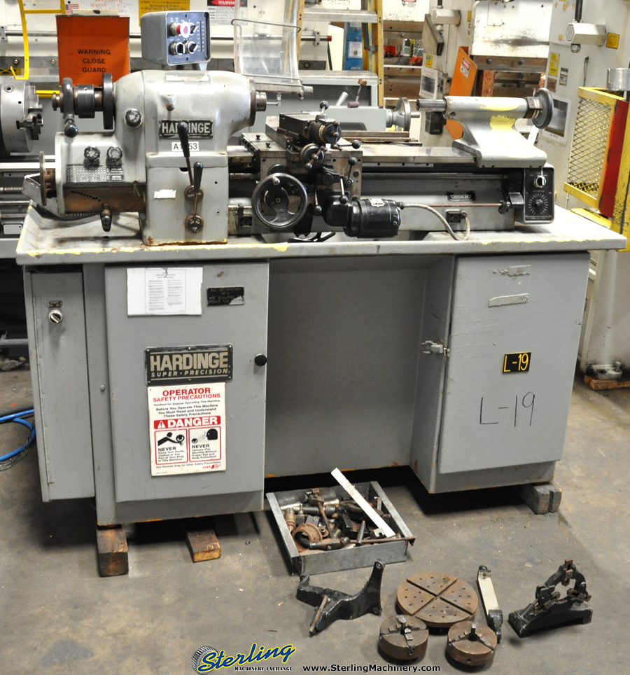 For Sale 11" x 18" Used Hardinge Tool Room Lathe, Mdl. HLVH, Inch