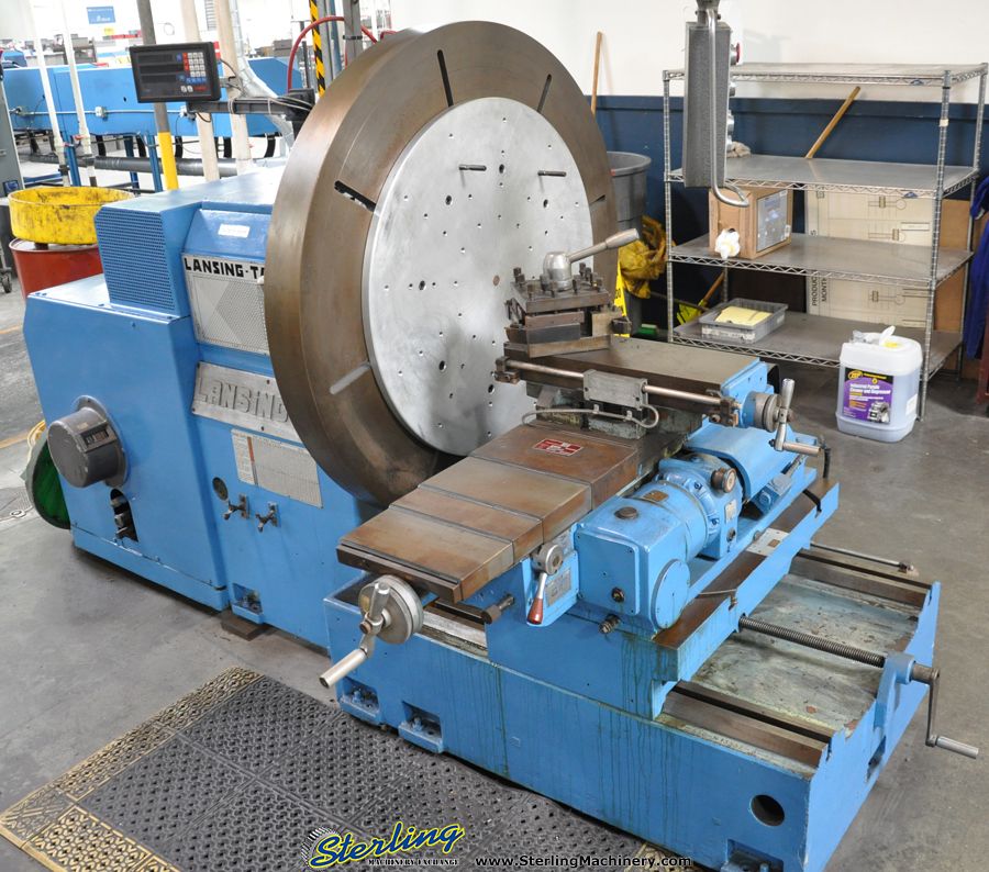 For Sale 53" Used Lansing Facing T Lathe, Mdl. TAD F650, 47" Face