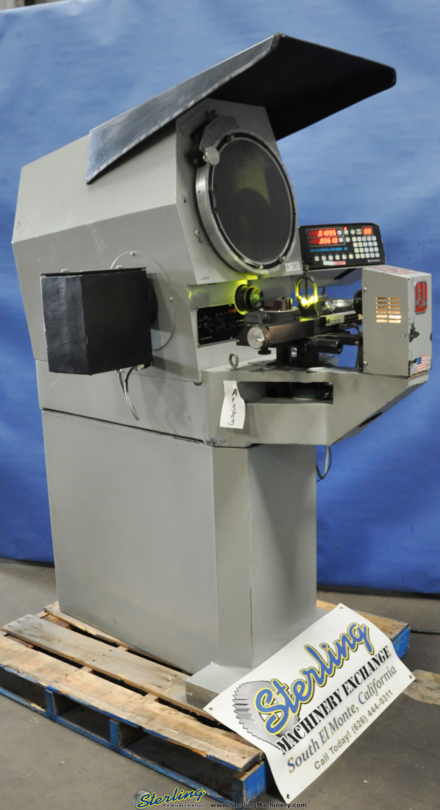 For Sale 14" Used J & L Optical Comparator, Mdl. Basic 14, Quadra Check 3 Digital Calculator
