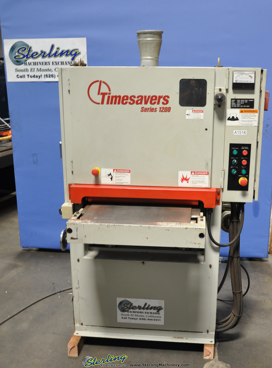 For Sale 24" Used Timesaver Belt Grinder, Mdl. 1200, Cat C3 Wet Type