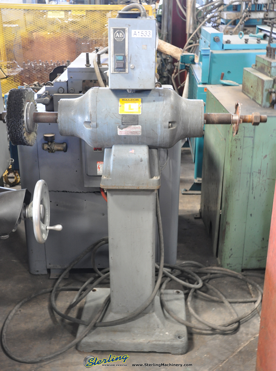 Used Baldor Double End Polisher Buffer Pedestal Type & Polishers