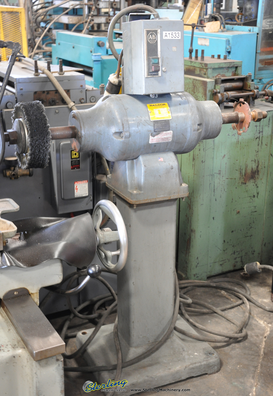 Used Baldor Double End Polisher Buffer Pedestal Type & Polishers