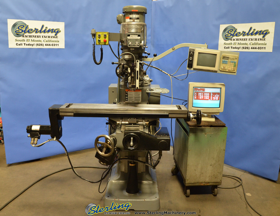 For Sale 9" x 48" Used Bridgeport EZ Trak CNC Vertical Mill, Mdl. EZ
