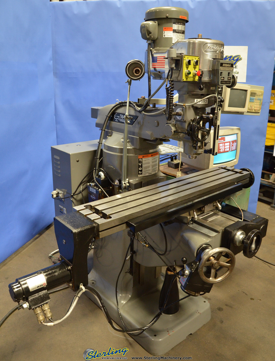 For Sale 9" x 48" Used Bridgeport EZ Trak CNC Vertical Mill, Mdl. EZ