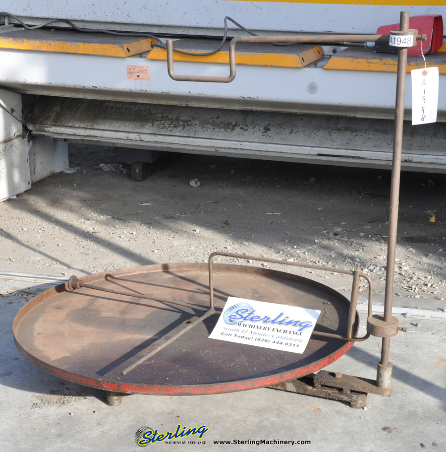 Used-Union-Used Horizontal Non-Powered Reel Holder and Strip Guide Uncoiler-42-A1948-02