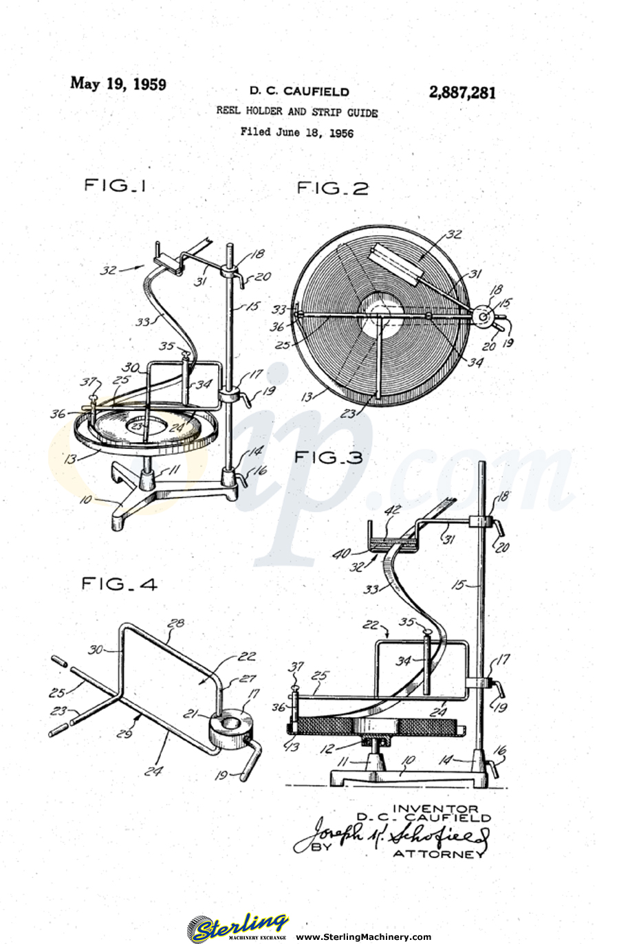 Used-Union-Used Horizontal Non-Powered Reel Holder and Strip Guide Uncoiler-42-A1948-03