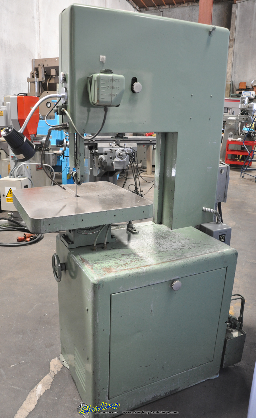 For Sale 20" Used Powermatic Vertical Band Saw, Mdl. 89, Blade Grinder