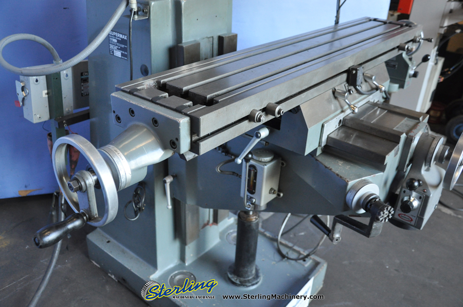 For Sale 9" x 49" Used Supermax Vertical Milling Machine, Mdl. YCM