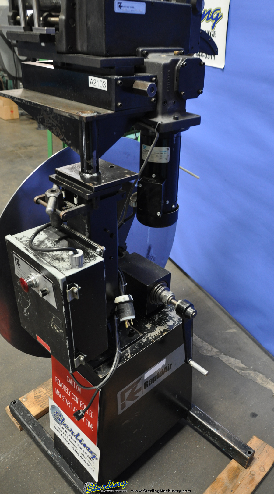 Used Rapid Air Feeder And Coil Reel Sterling Machinery