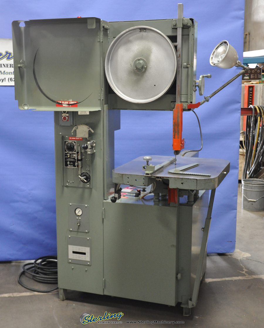 For Sale 18" Used Grob Vertical Band Saw, Mdl. 4V 18, Pnuematic Chain