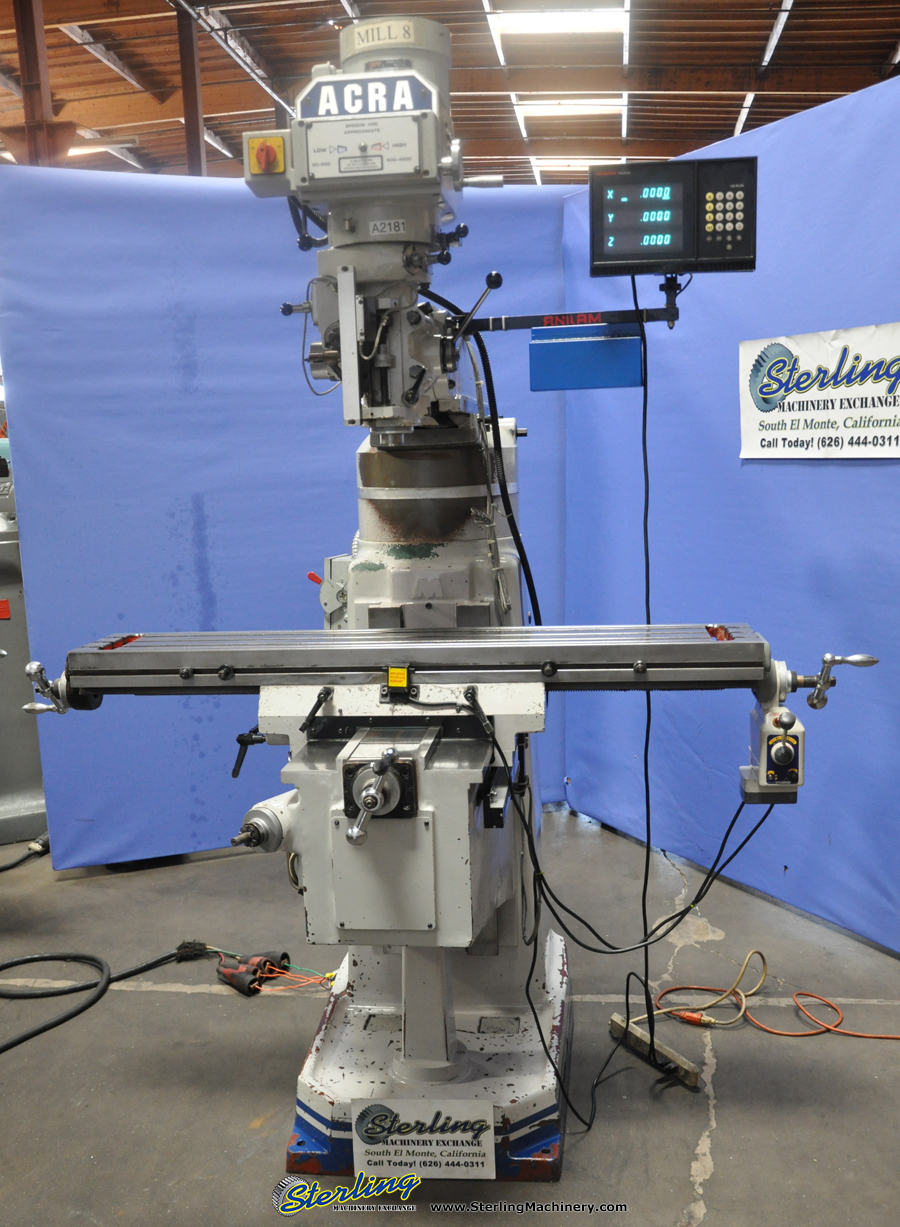 Used Acra Vertical Milling Machine Vertical (Bridgeport Type