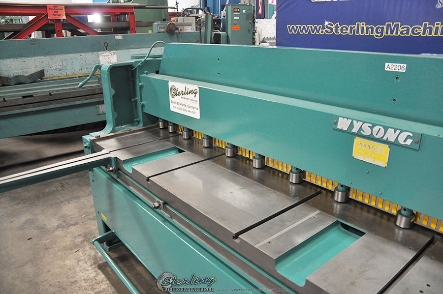 For Sale 10 Ga. x 10' Wysong Power Shear, Mdl. 1010 RD, Square Arm