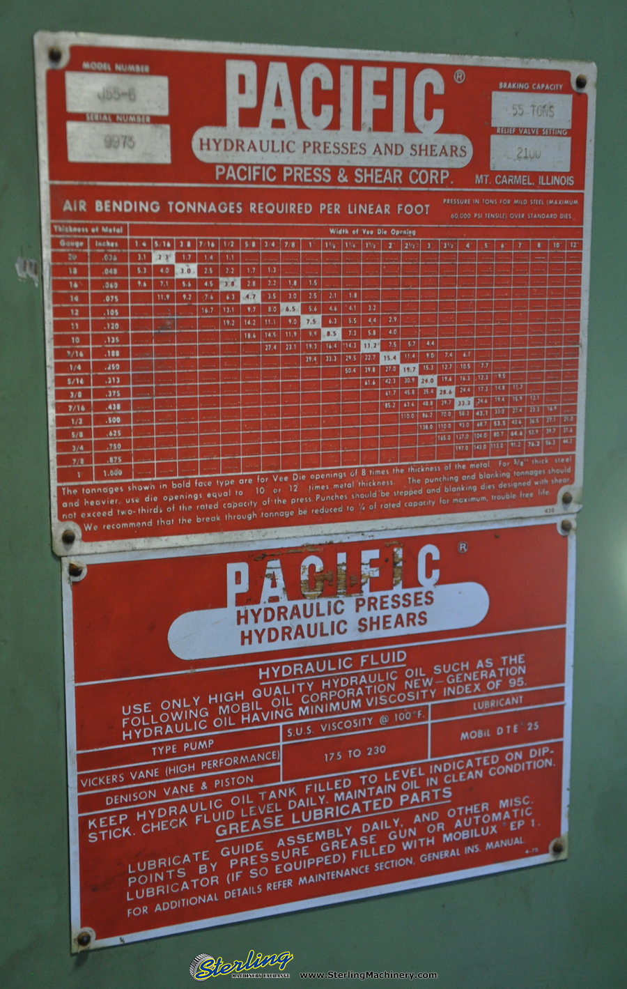 Used-Pacific-Used Pacific Hydraulic Press Brake-J55-6-A2222-011