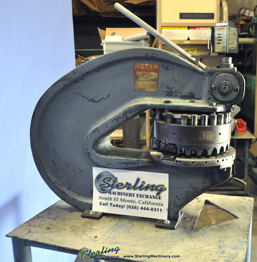 For Sale 2'' Rotex Hand Turret Punch, Mdl. 18, Punches And Dies, Stand