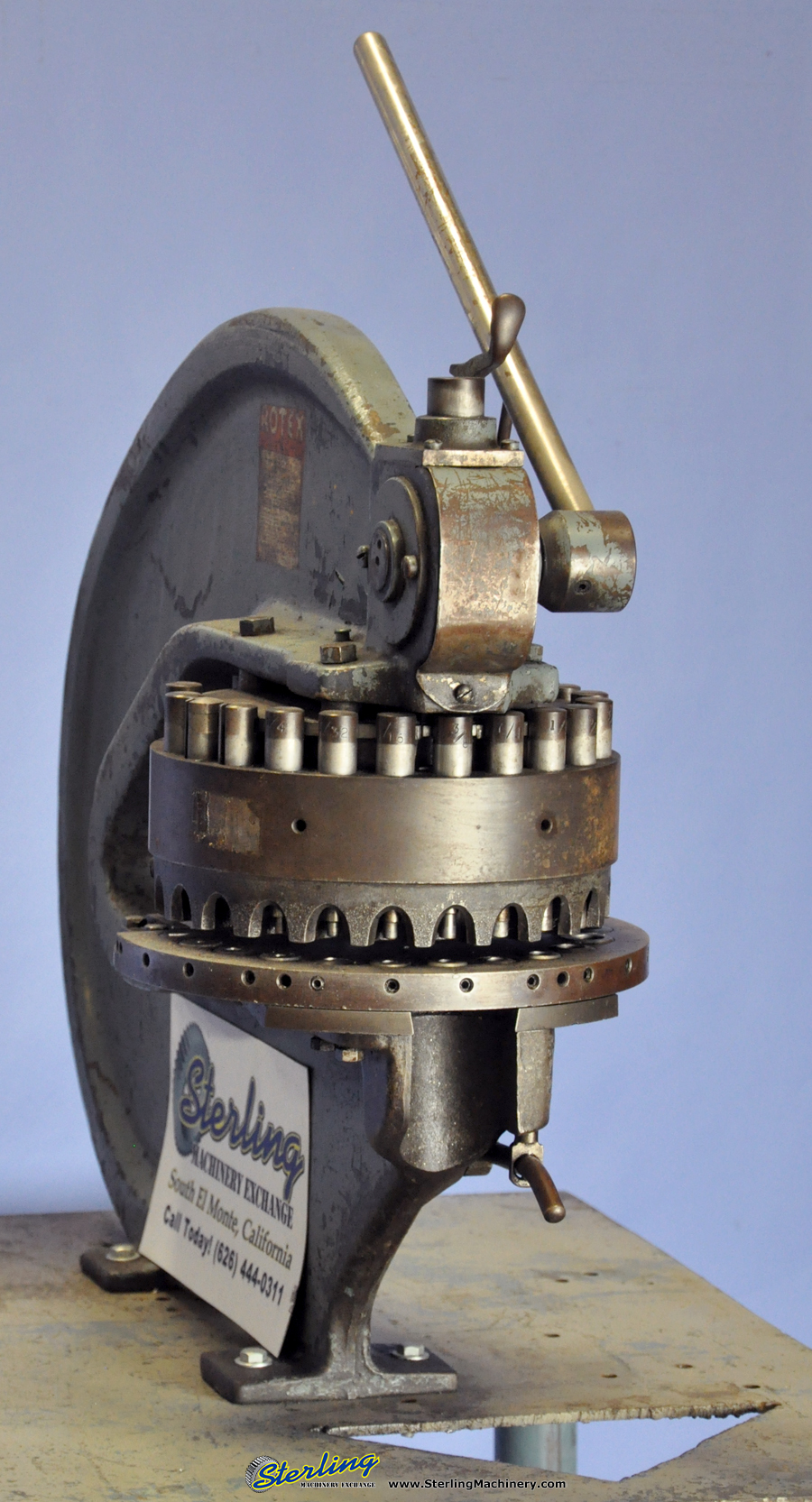 For Sale 2'' Rotex Hand Turret Punch, Mdl. 18, Punches And Dies, Stand